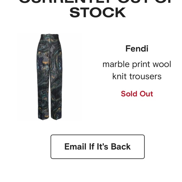 fendi marble print wool knit trousers - Picture 2 of 7
